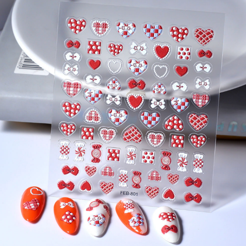 Heart Valentine's Day Nail Stickers